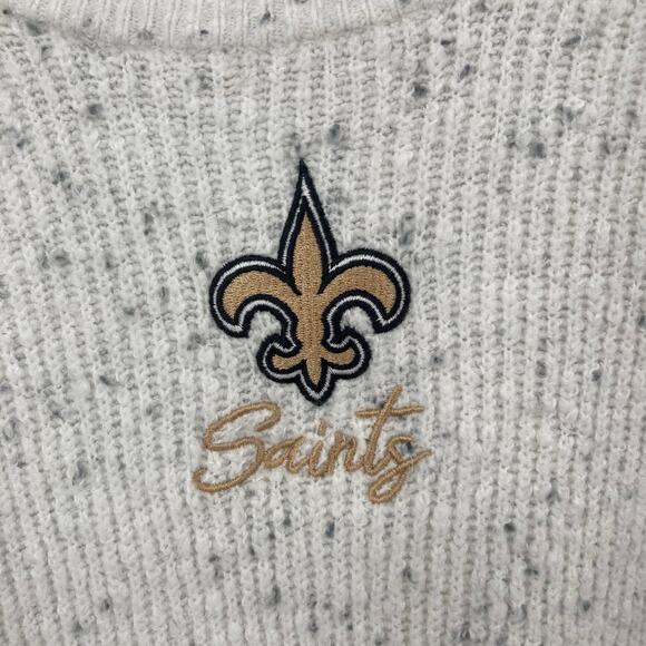 Wear by Erin Andrew’s New Orleans Saints Ribbed Knit Slub Sweater Women’s 2XL - Picture 3 of 11